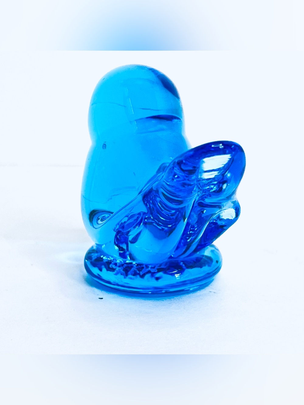 Leo Ward Bluebird of Happiness Signed 1990 Art Glass Bird Figurine Vintage - Picture 4 of 10